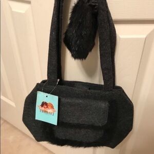 VINTAGE 80S FIORUCCI BLACK NYC RTW PUNK NEW WAVE PURSE QUIET LUXURY DANCETERIA